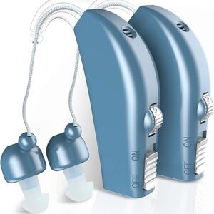 Rechargeable Digital Hearing Amplifier Aids Seniors(Set of 2) Noise Reduction